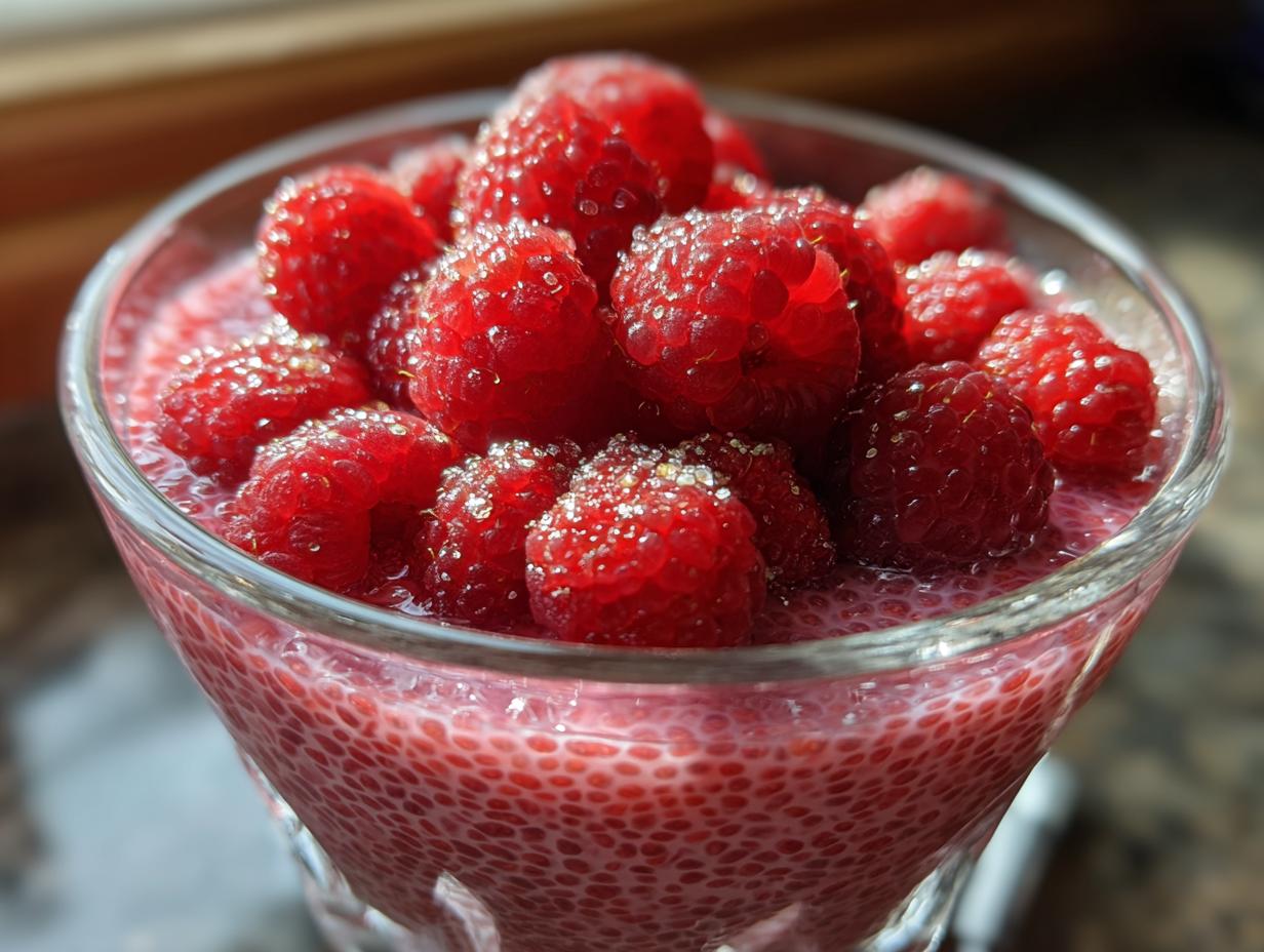 Amazing Raspberry Chia Pudding in 1 Hour