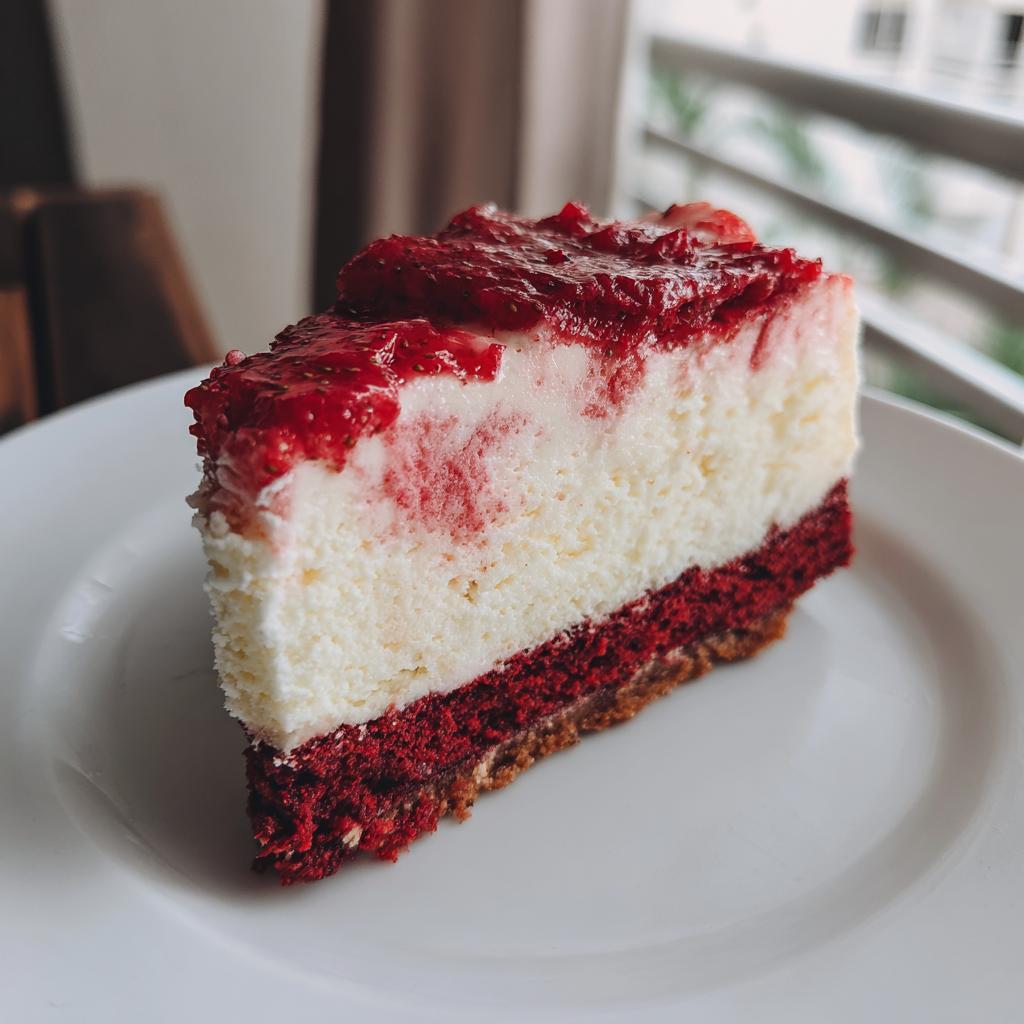 Red Velvet Strawberry Cheesecake - detail 2