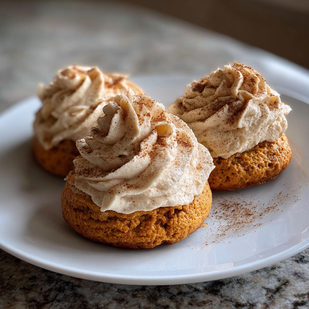 Soft Pumpkin Cookies with Cinnamon Frosting - detail 1