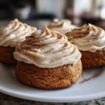 Soft Pumpkin Cookies with Cinnamon Frosting