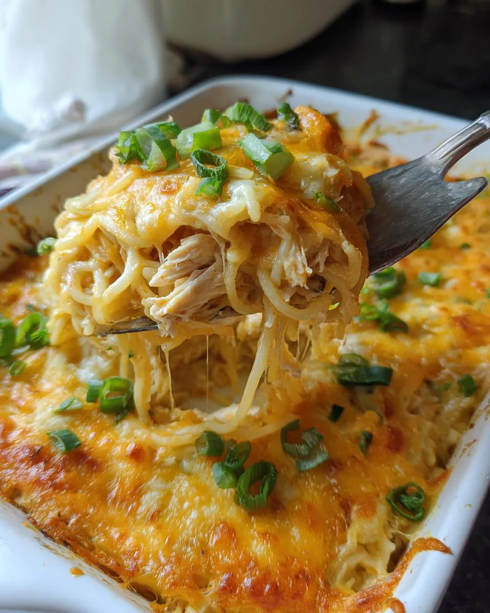 Spicy Southern Cheesy Chicken Spaghetti Casserole - detail 1