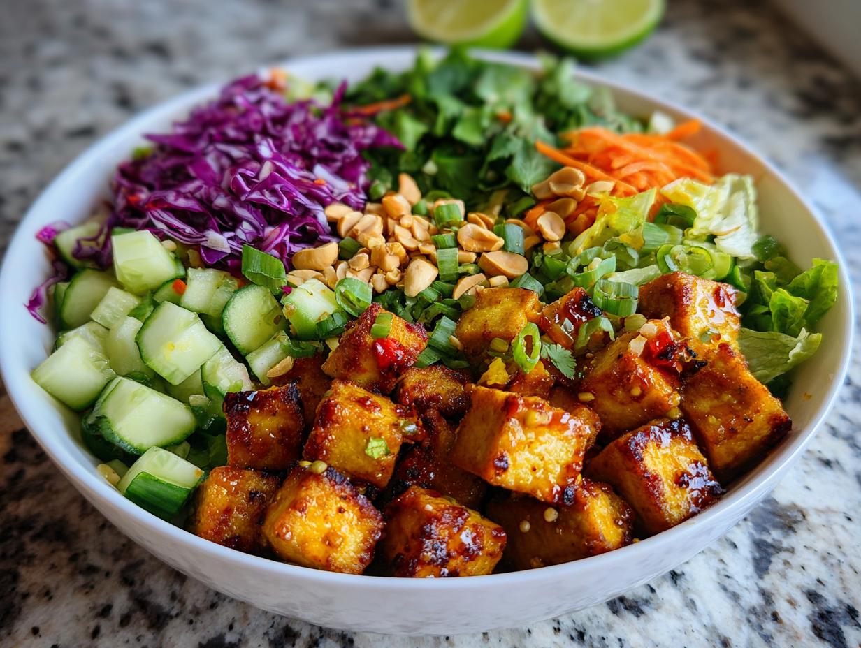 Spicy Tofu Salad Bowls: 25 Min Flavor Burst