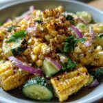 Street Corn Creamy Cucumber Salad