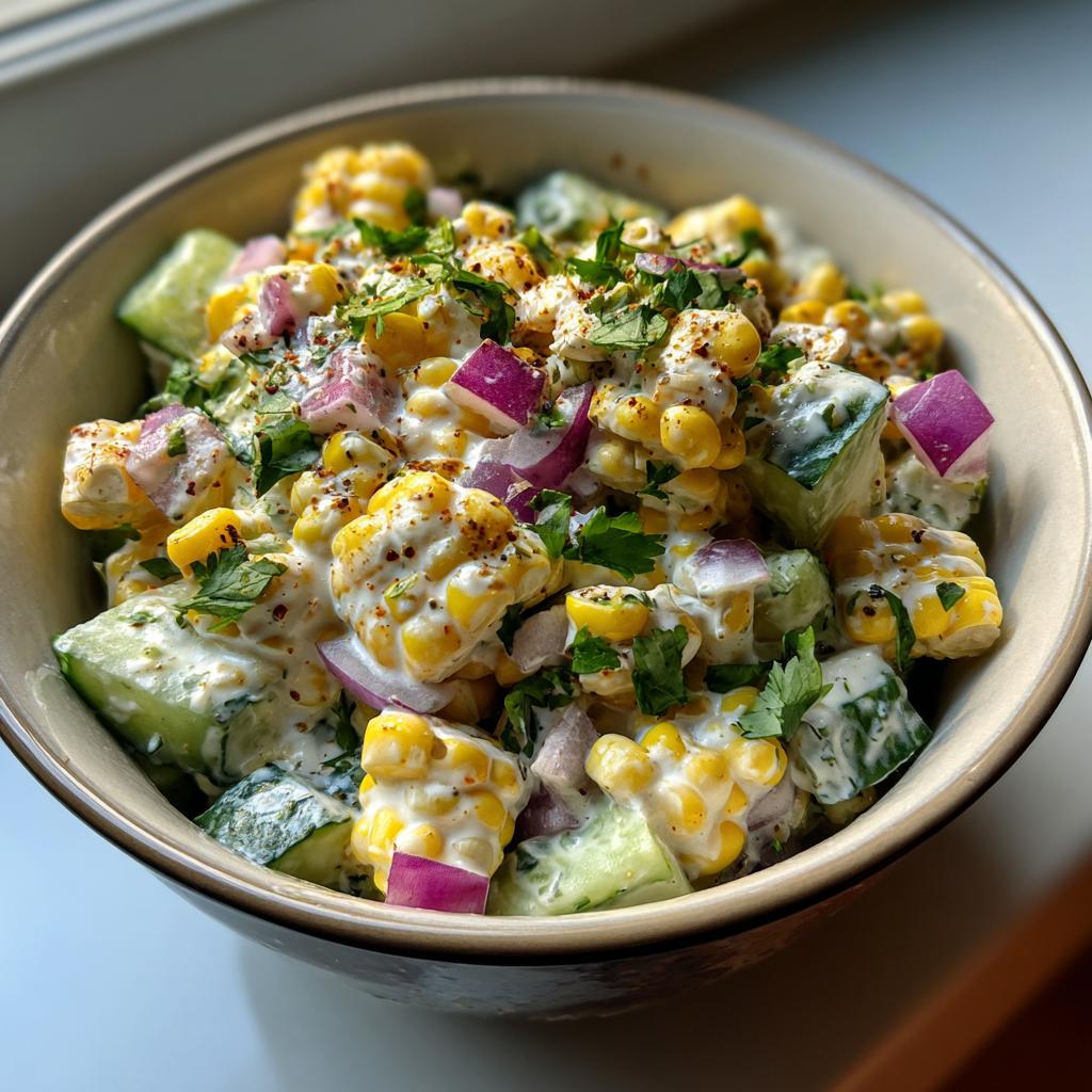 Street Corn Creamy Cucumber Salad - detail 2