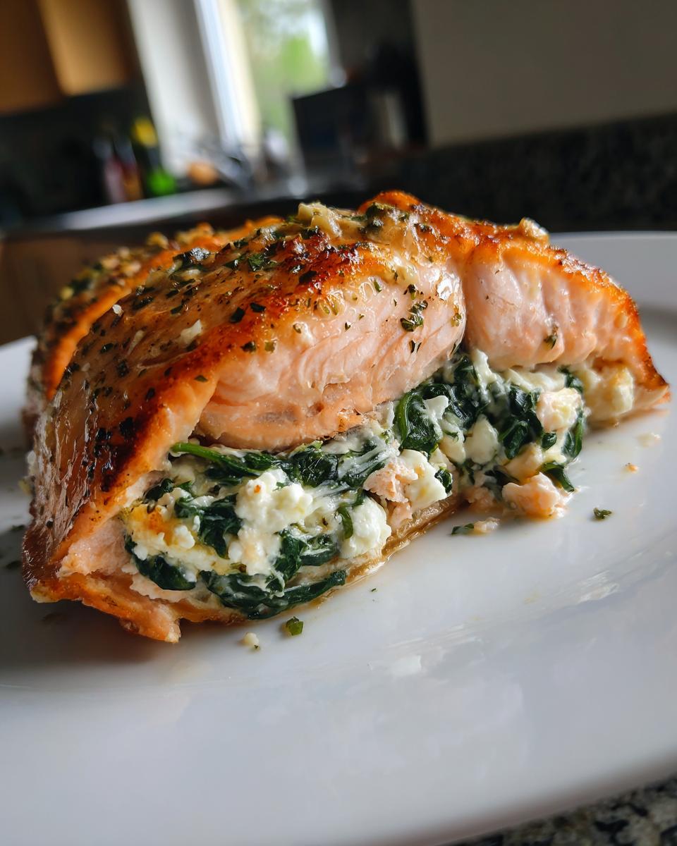 Stuffed Salmon With Spinach & Feta - detail 1