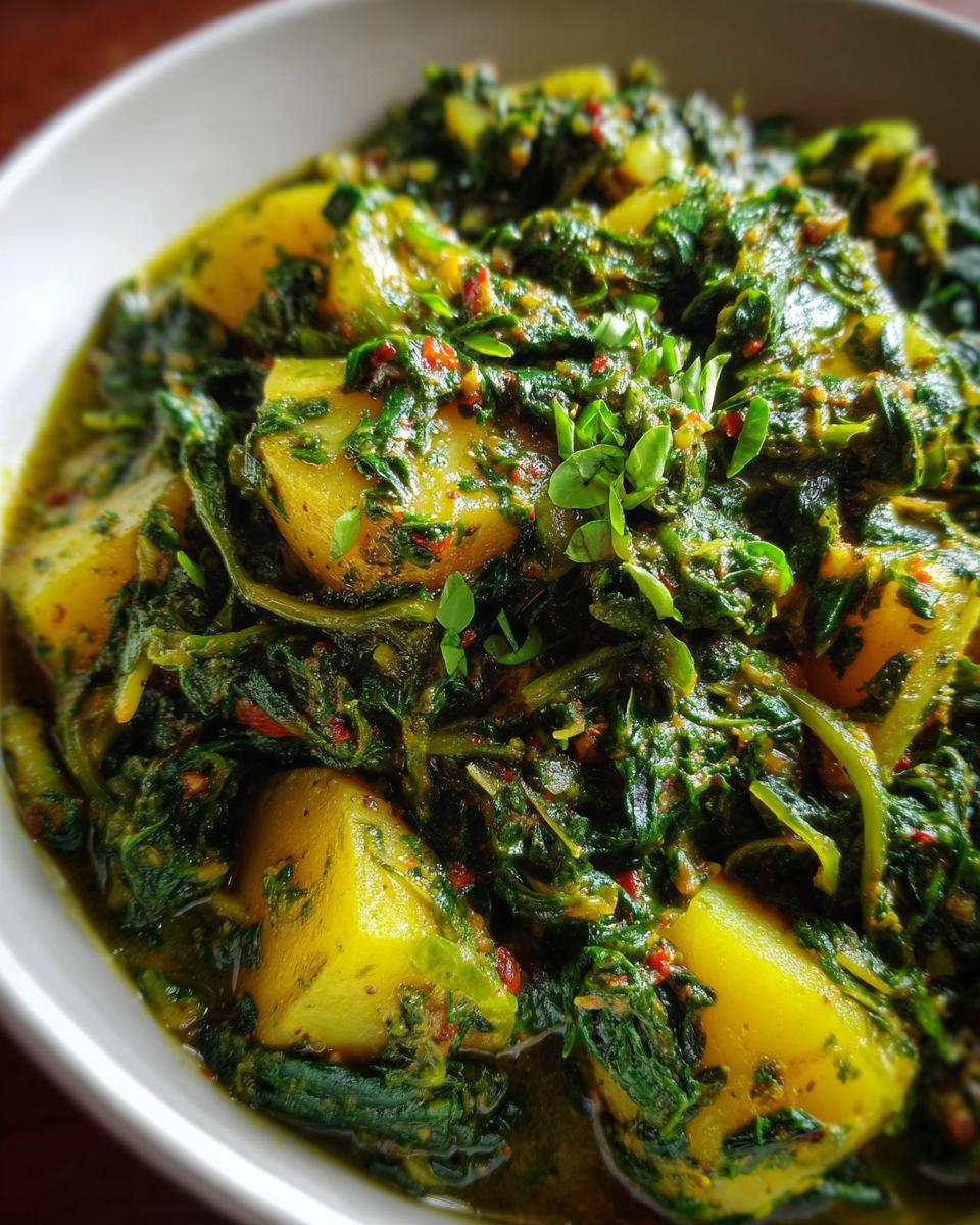 easy saag aloo - detail 1