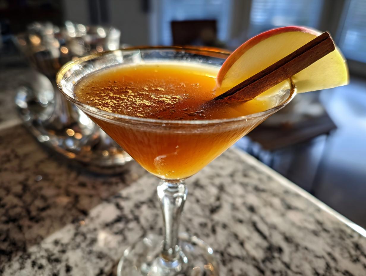 Apple Cinnamon Gin Martini: Cozy Fall Perfection