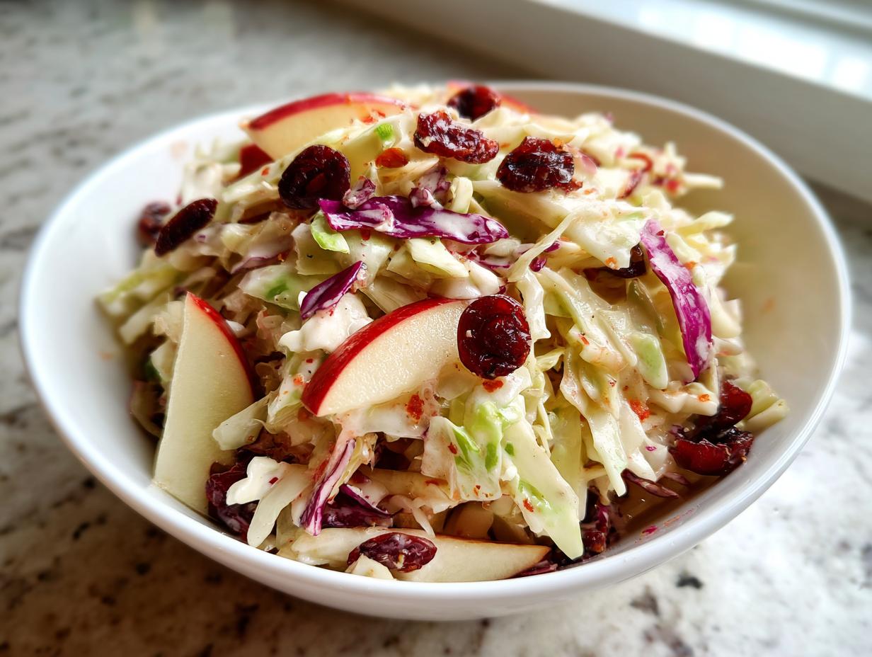 Amazing Apple Cranberry Coleslaw Recipe