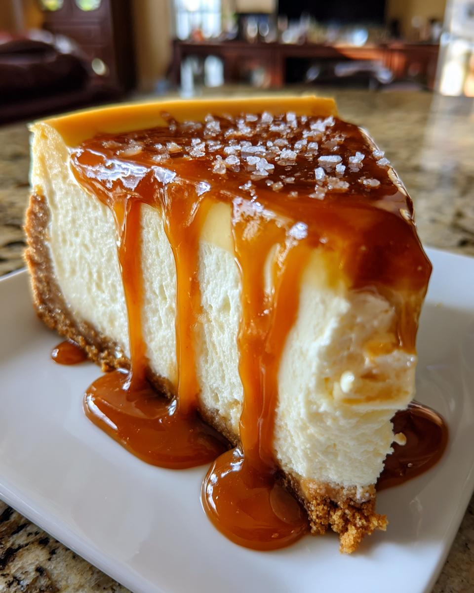 BEST Salted Caramel Cheesecake - detail 1