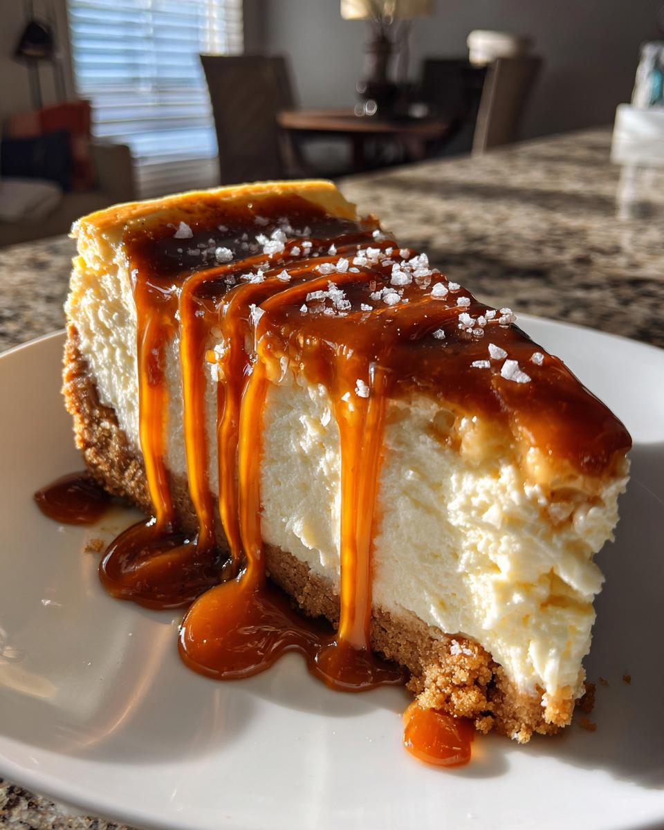 BEST Salted Caramel Cheesecake - detail 2