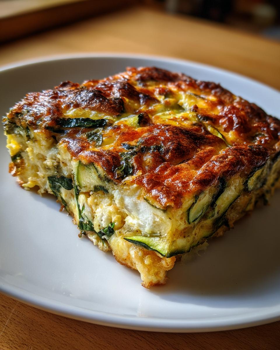 Baked Zucchini Spinach and Feta Casserole - detail 1