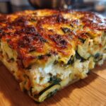 Baked Zucchini Spinach and Feta Casserole
