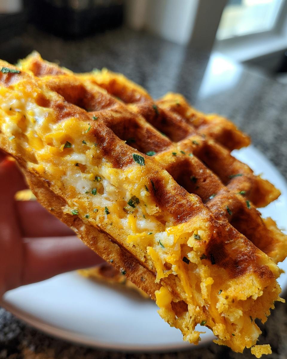 Cheddar Jalapeño Cornbread Waffles: A Flavorful Twist on a Classic - detail 2