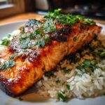 Chili Lime Salmon Over Coconut Rice