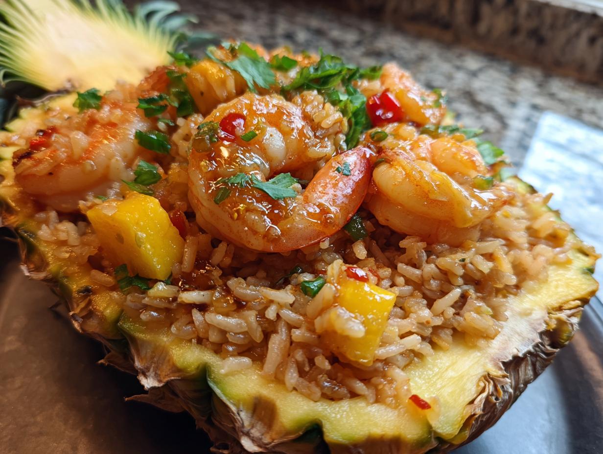 Chili Mango Shrimp Pineapple Fried Rice: 1 Delicious Recipe