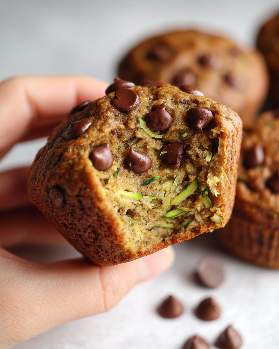 Chocolate Chip Zucchini Muffins - detail 3