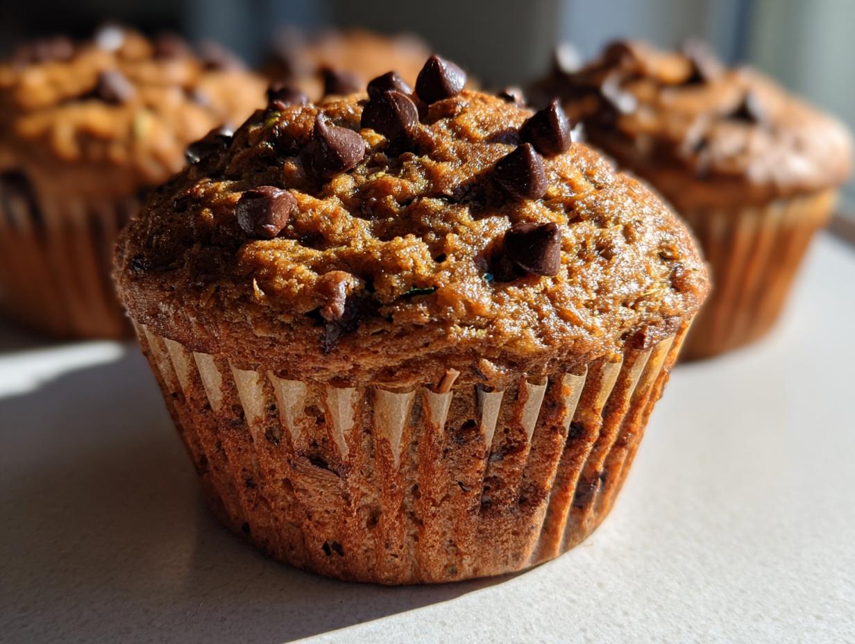 Amazing Chocolate Chip Zucchini Muffins in 30 Min