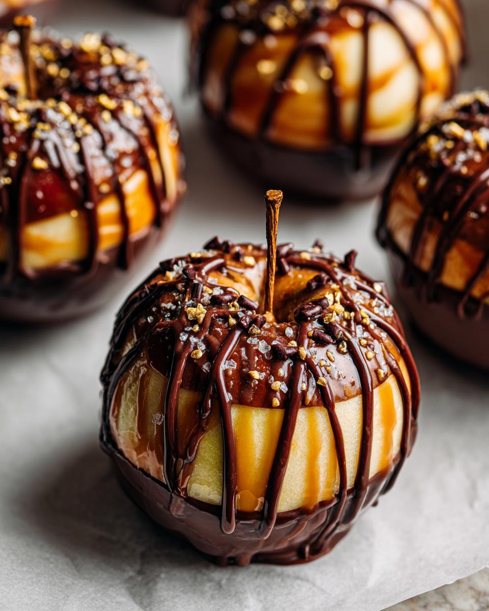 Amazing Chocolate Covered Caramel Apple Slices