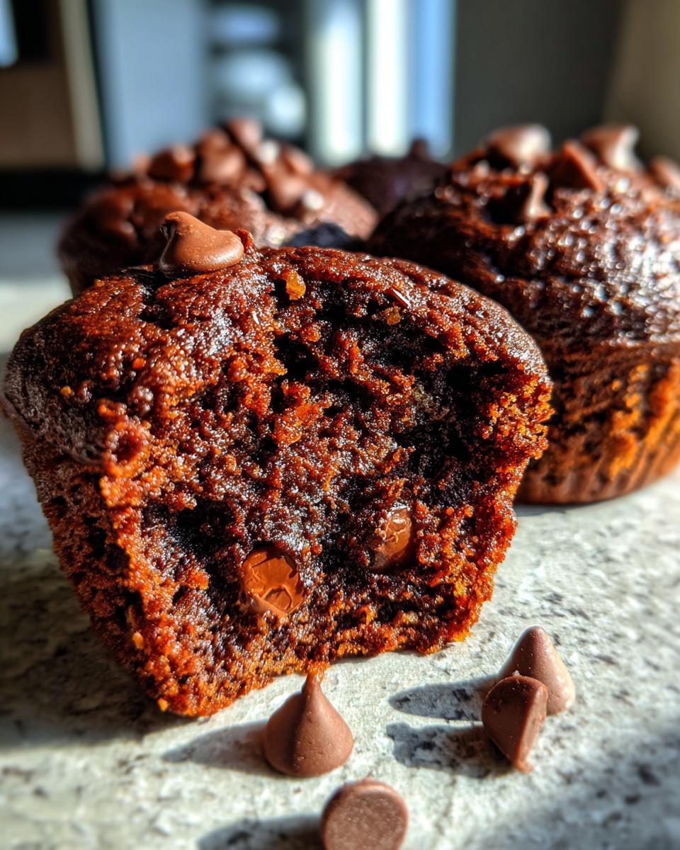 Amazing Chocolate Zucchini Muffins Gluten Free