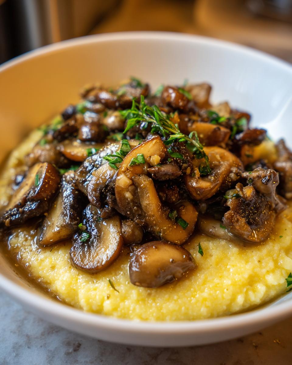 Creamy Polenta with Mushrooms - detail 1