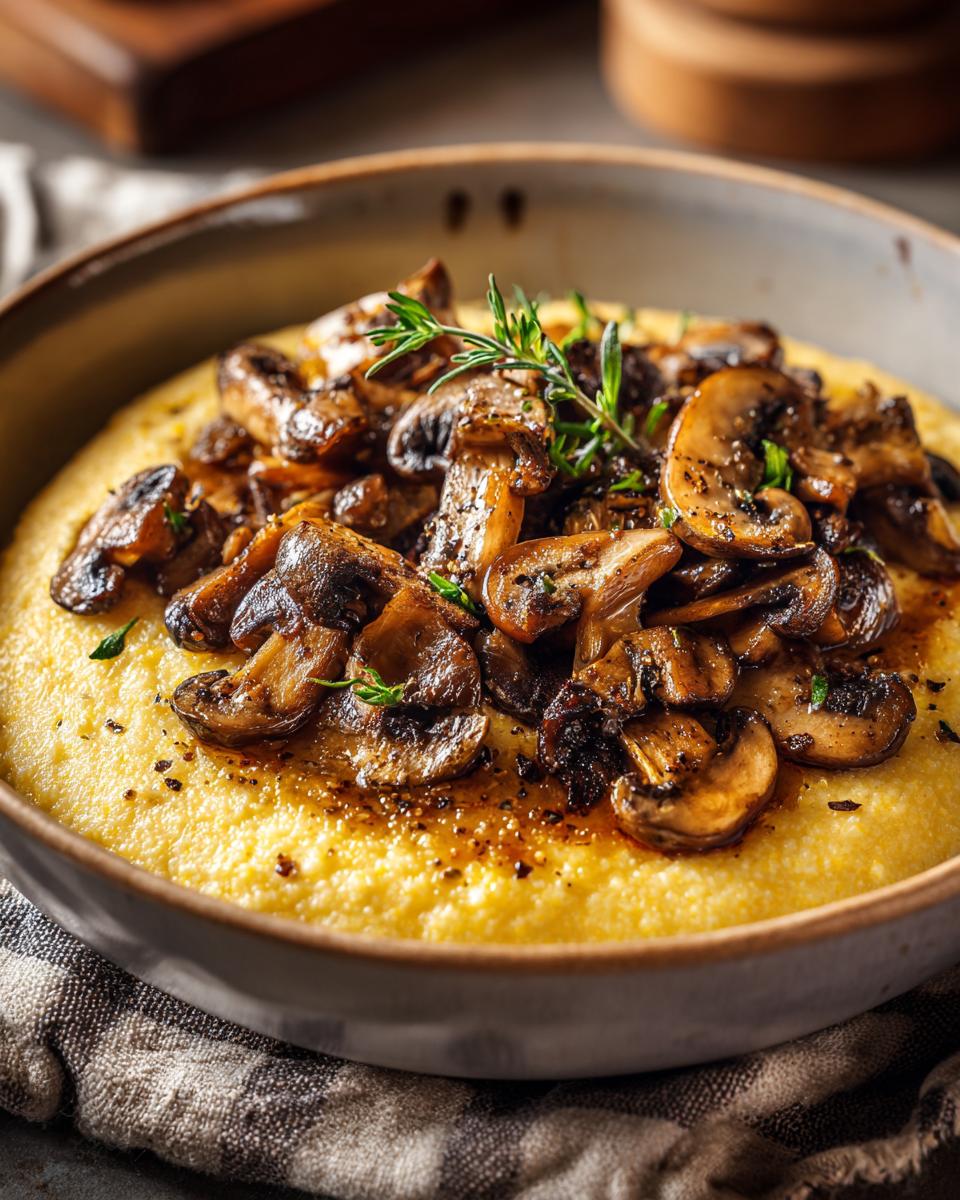 Creamy Polenta with Mushrooms - detail 2