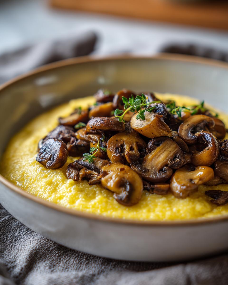 Creamy Polenta with Mushrooms - detail 3