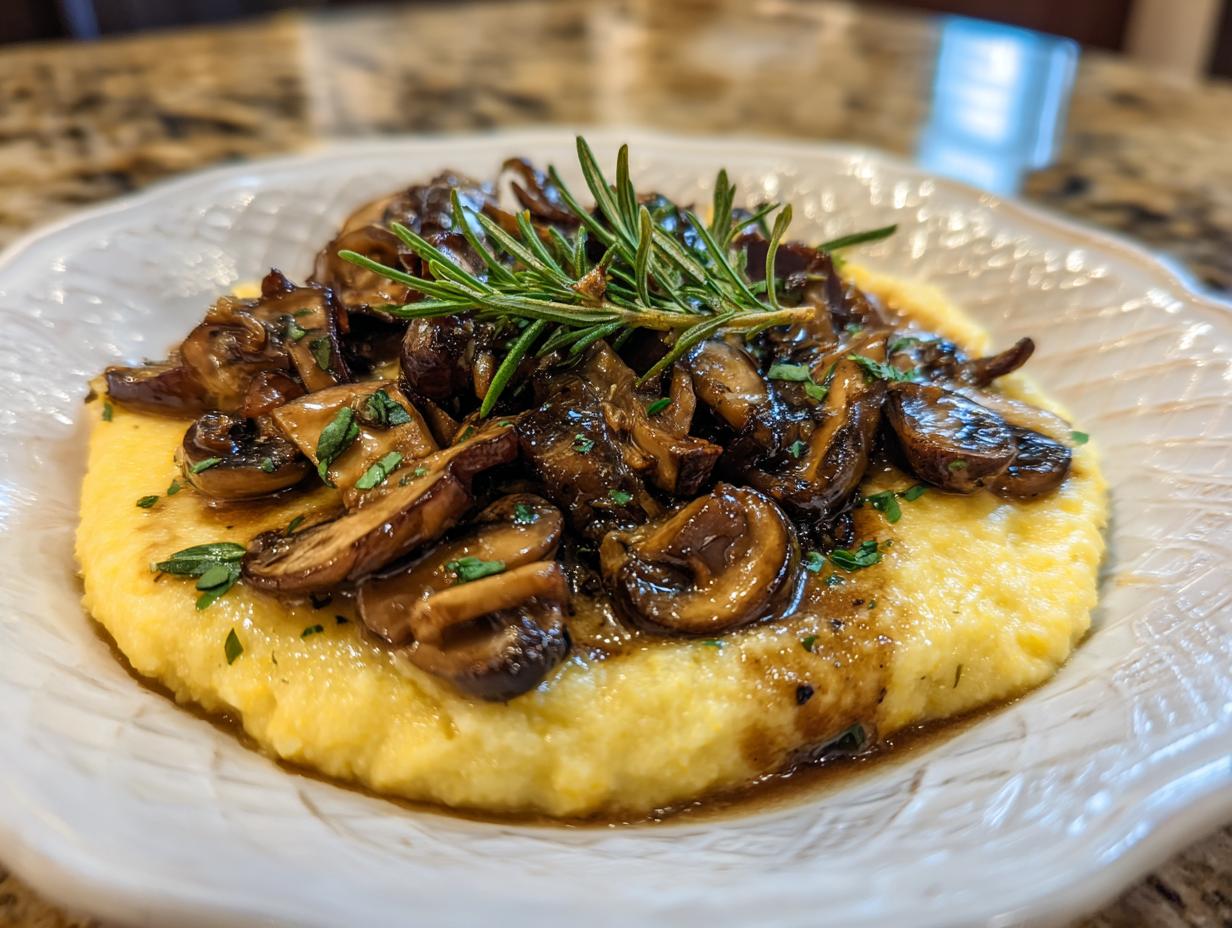 Best Creamy Polenta with Mushrooms: 35 Min