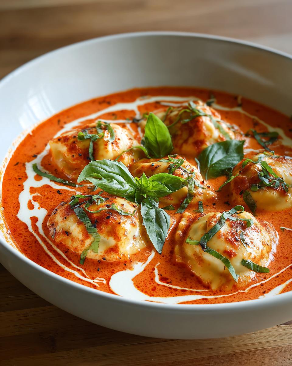 Creamy Tuscan Ravioli Soup - detail 1