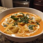 Creamy Tuscan Ravioli Soup