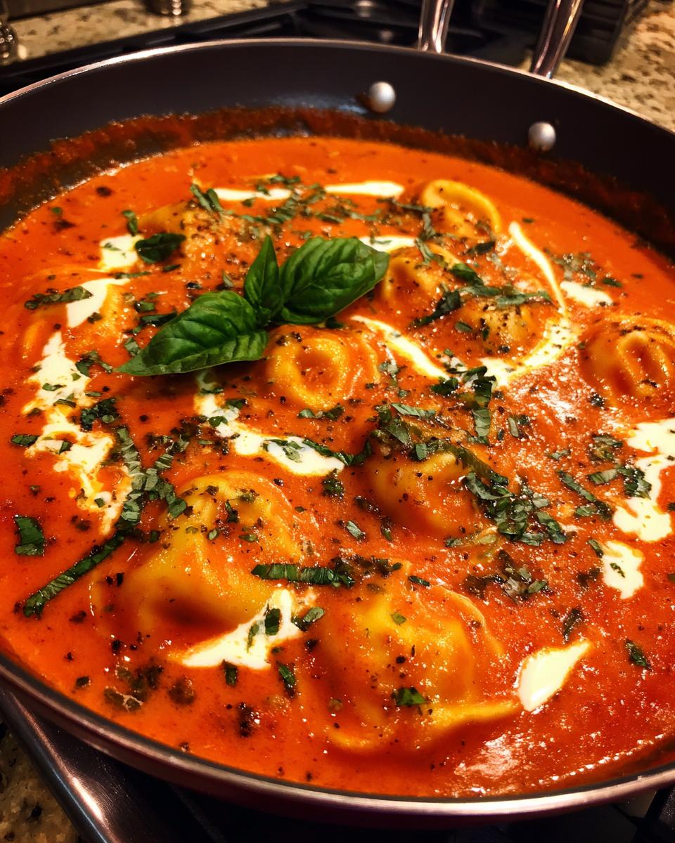 Creamy Tuscan Ravioli Soup - detail 2