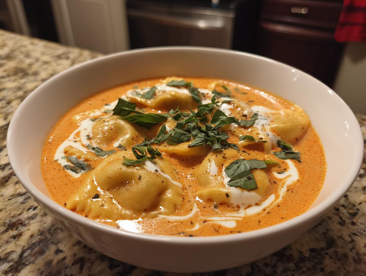 Amazing Creamy Tuscan Ravioli Soup in 45 Mins