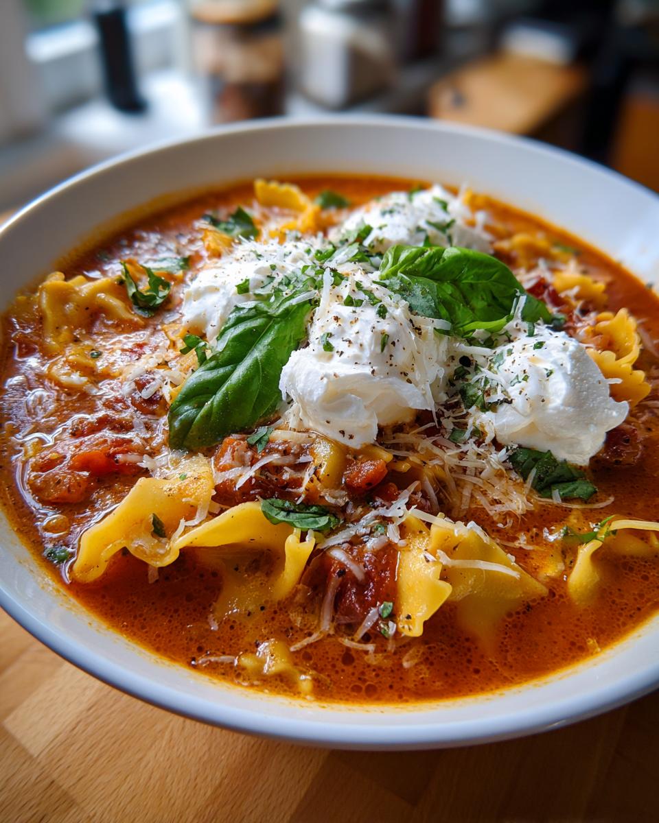 Easy Creamy Lasagna Soup - detail 2