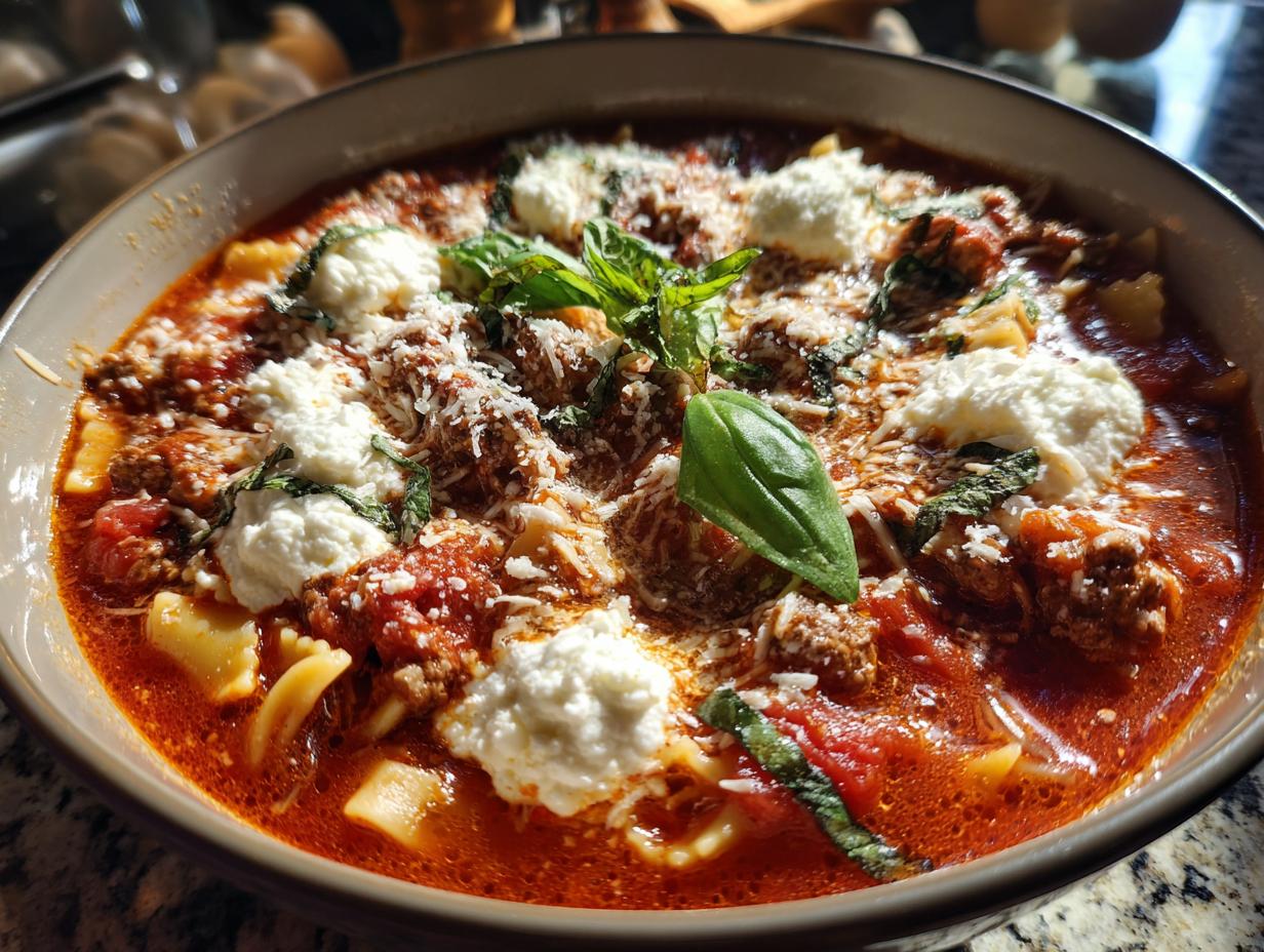 Amazing 1-Pot Easy Lasagna Soup Recipe