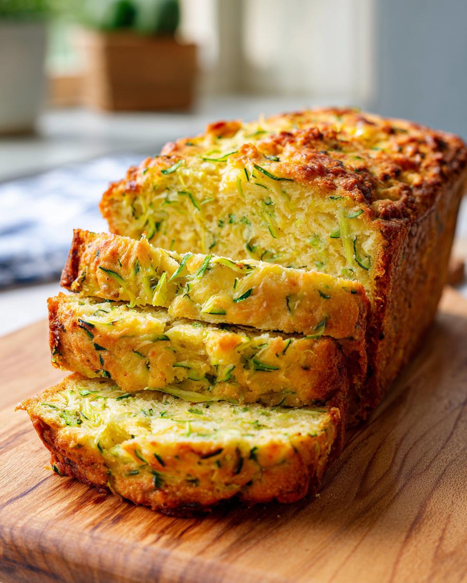 Green Onion Zucchini Cheddar Quick Bread - detail 1