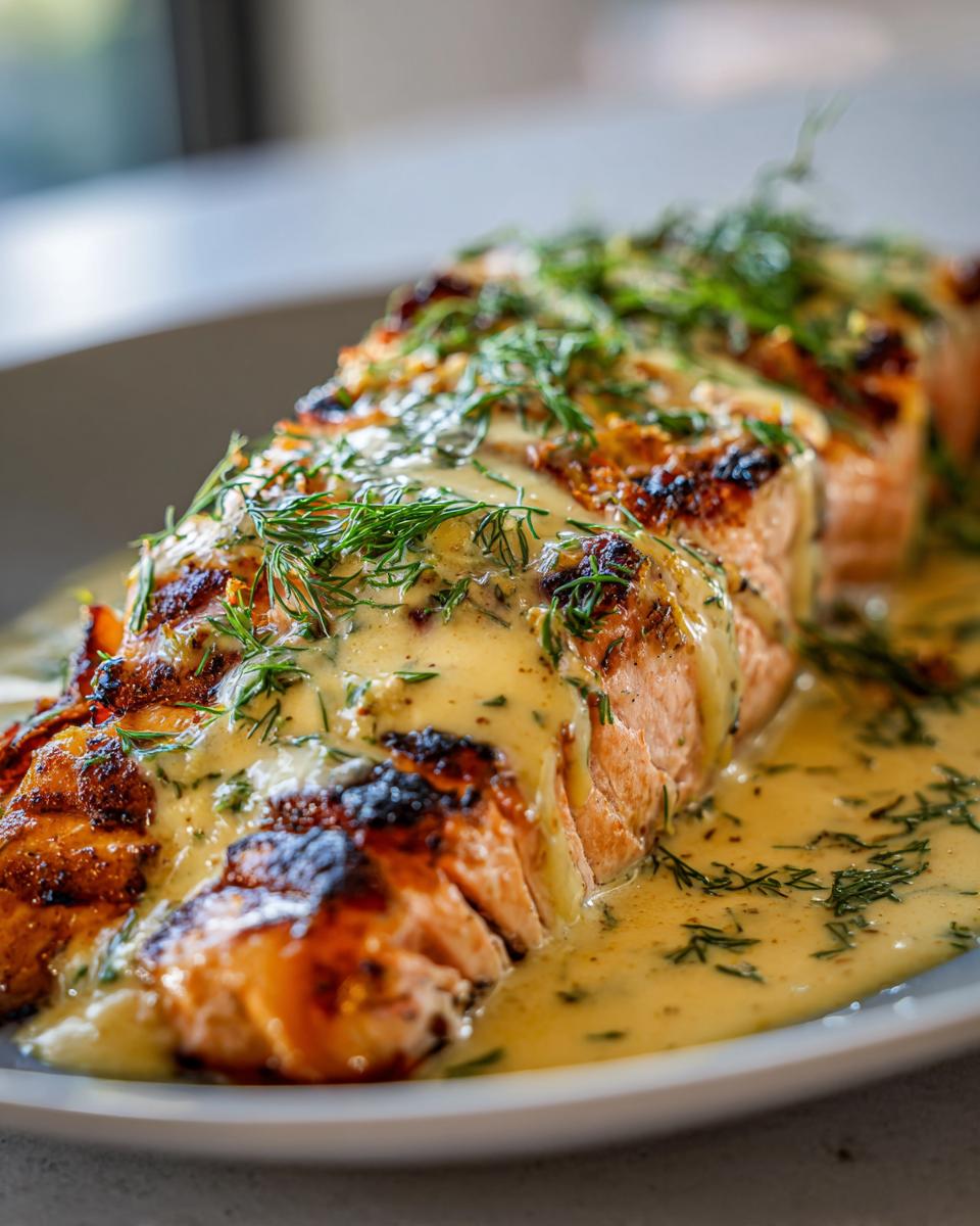Grilled Salmon with Dijon Mustard Sauce: A Flavorful Delight! - detail 1