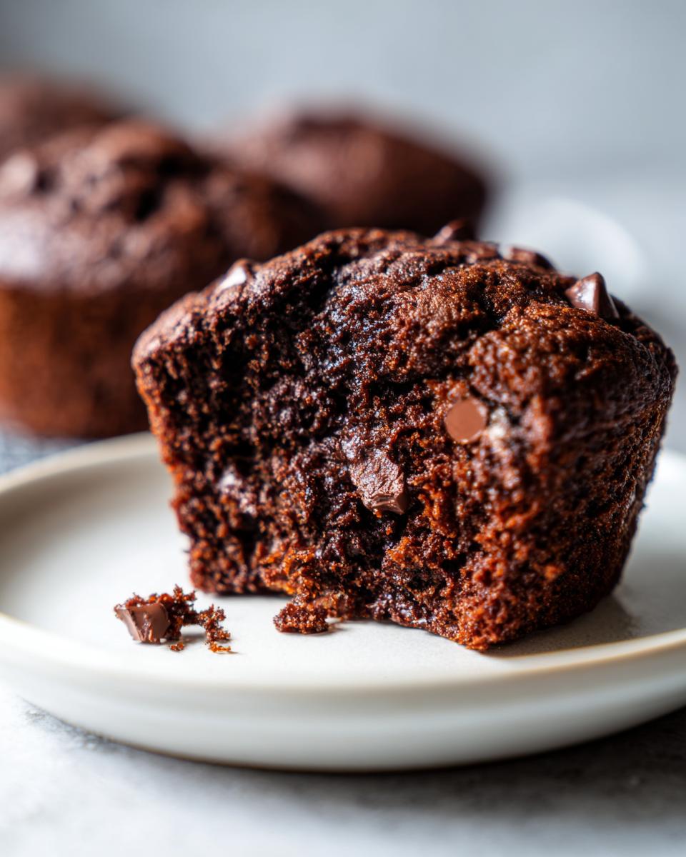 Healthy & Moist Chocolate Zucchini Muffins - detail 1