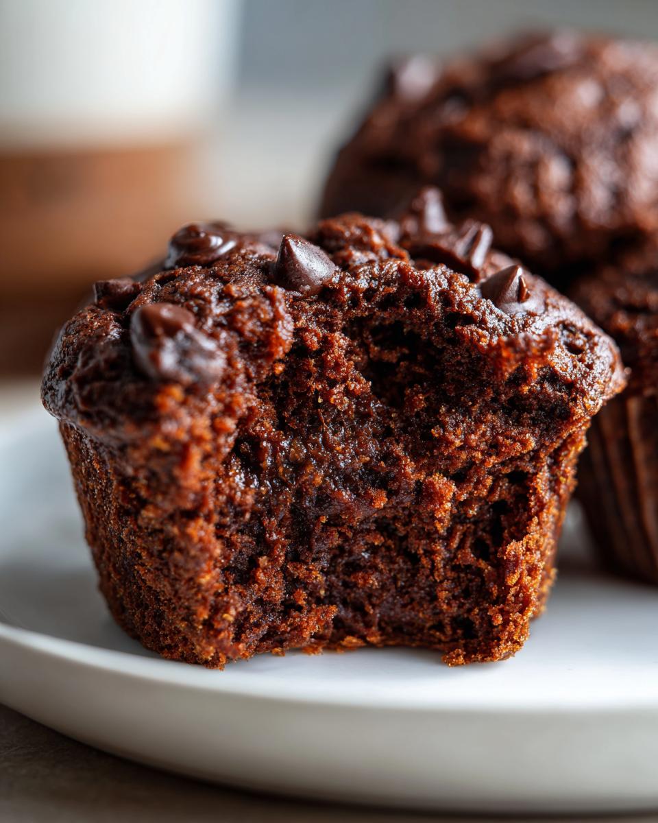 Healthy & Moist Chocolate Zucchini Muffins - detail 2