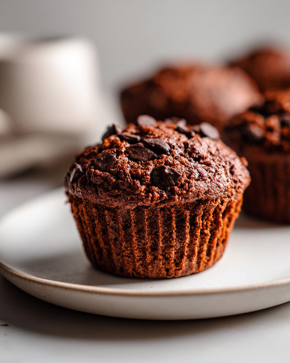 Healthy & Moist Chocolate Zucchini Muffins - detail 3