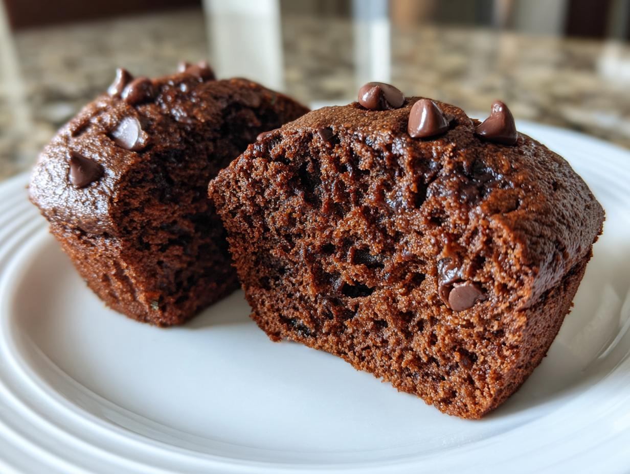 Amazing Healthy & Moist Chocolate Zucchini Muffins