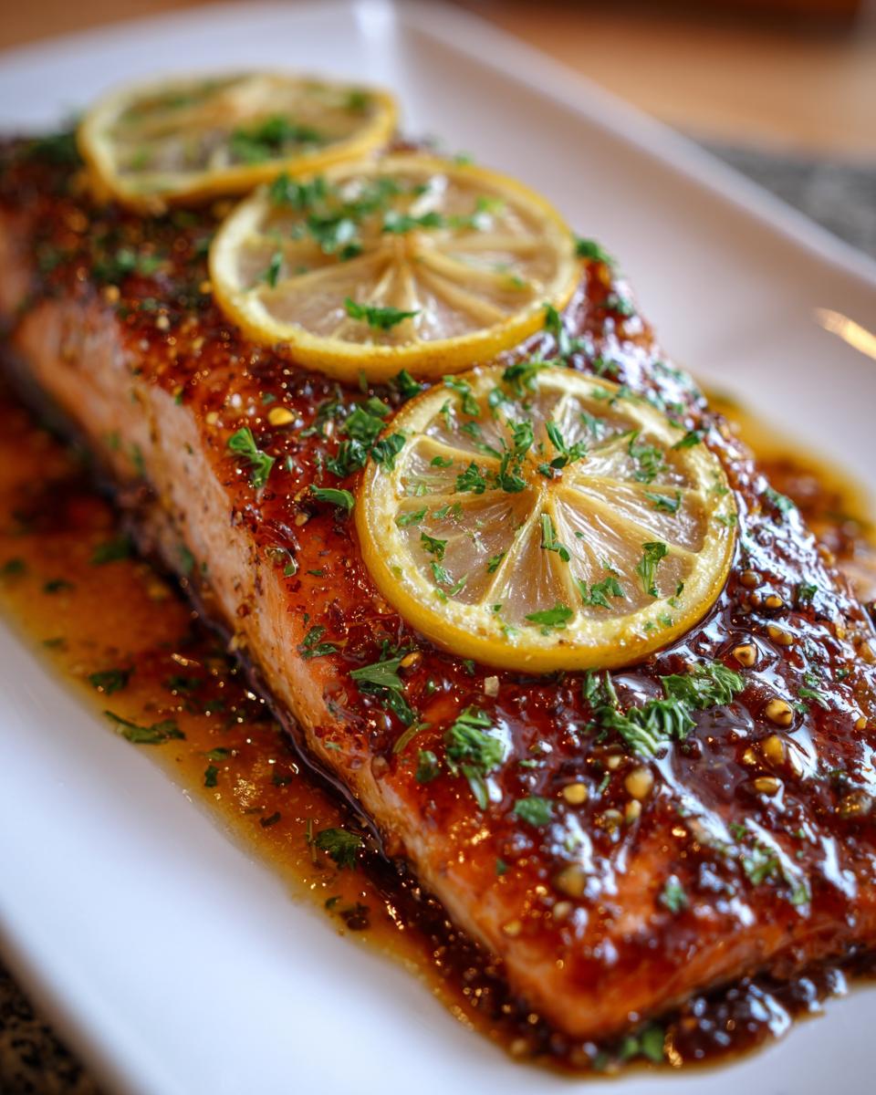 Honey Garlic Butter Baked Salmon - detail 1
