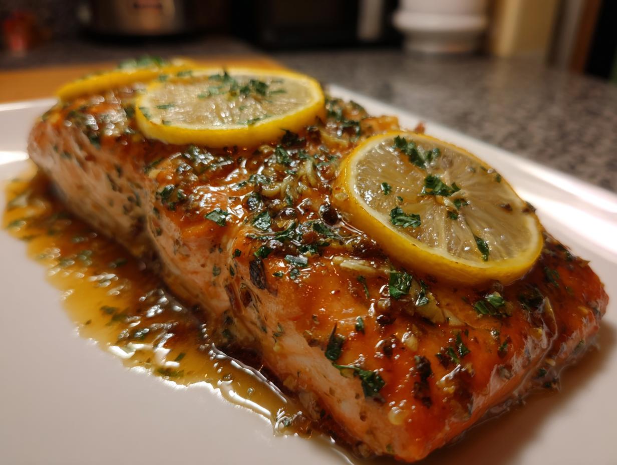 Amazing Honey Garlic Butter Baked Salmon 12 Min