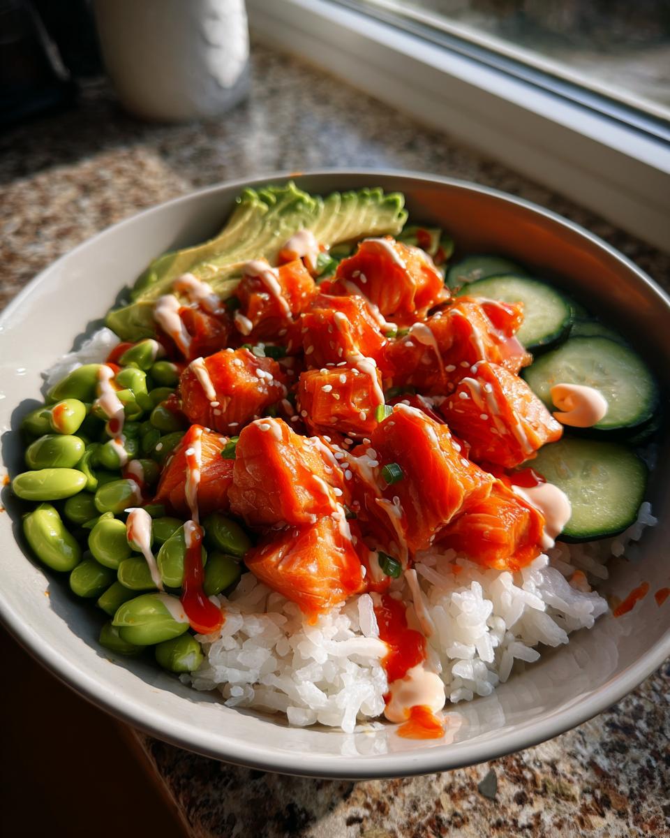 Honey Sriracha Salmon Bowls: A Sweet and Spicy Delight - detail 1