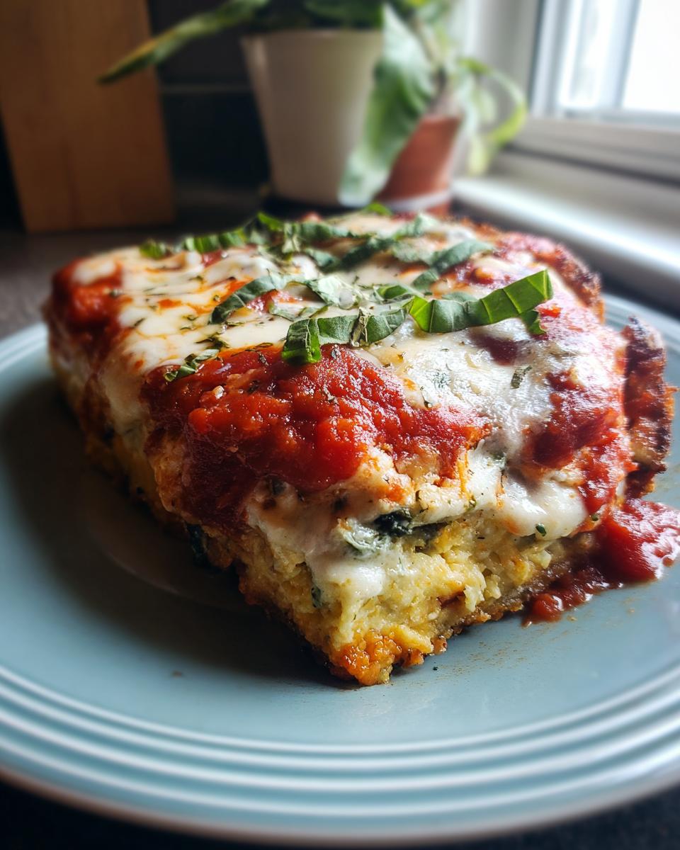 Layered Zucchini Ricotta Melts with Marinara - detail 2
