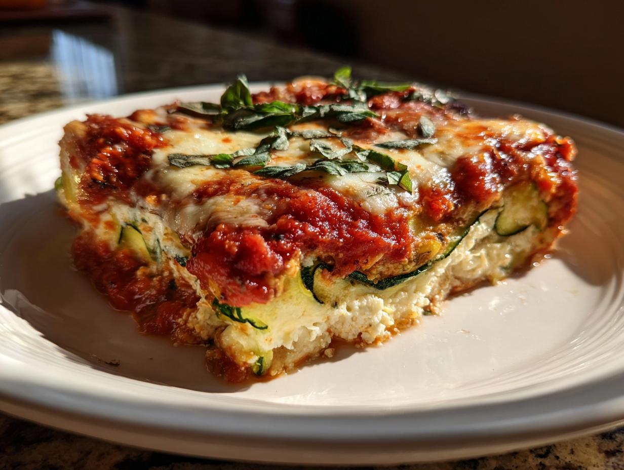 Layered Zucchini Ricotta Melts with Marinara - detail 3