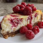 Luscious Lemon Raspberry Swirl Cheesecake
