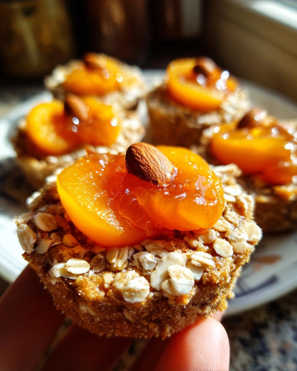Mini Apricot Tarts with Almonds (No Bake, Vegan) - detail 2