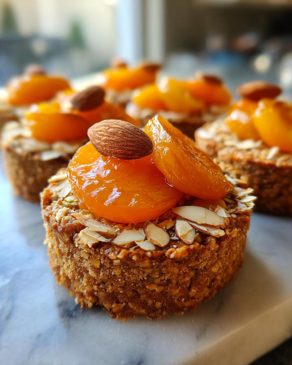 Mini Apricot Tarts with Almonds (No Bake, Vegan) - detail 3