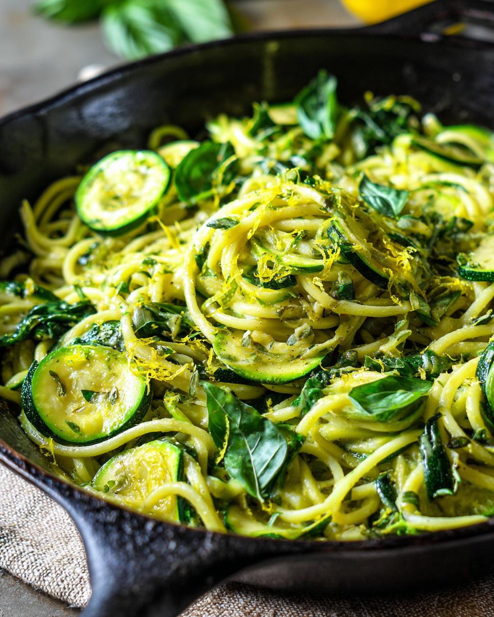 One Tray Creamy Zucchini Pasta - detail 2