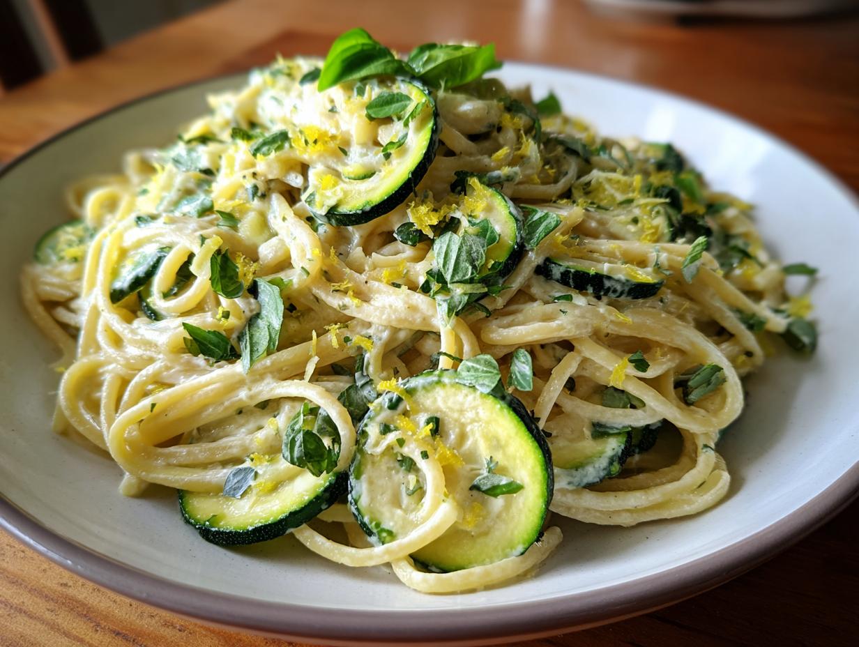 One Tray Creamy Zucchini Pasta: 1 Amazing Meal
