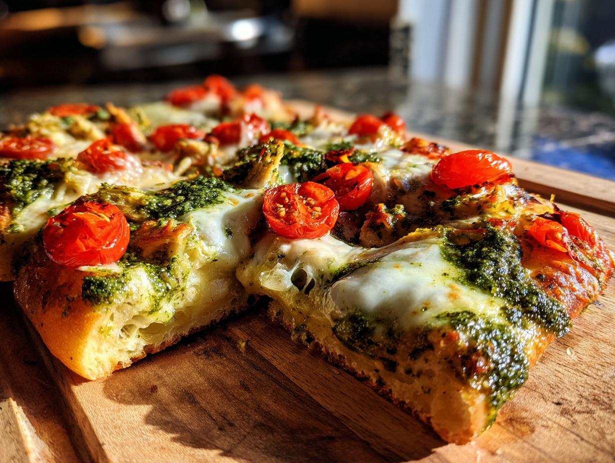 Pesto Chicken Flatbread: Delicious 35-Min Dinner